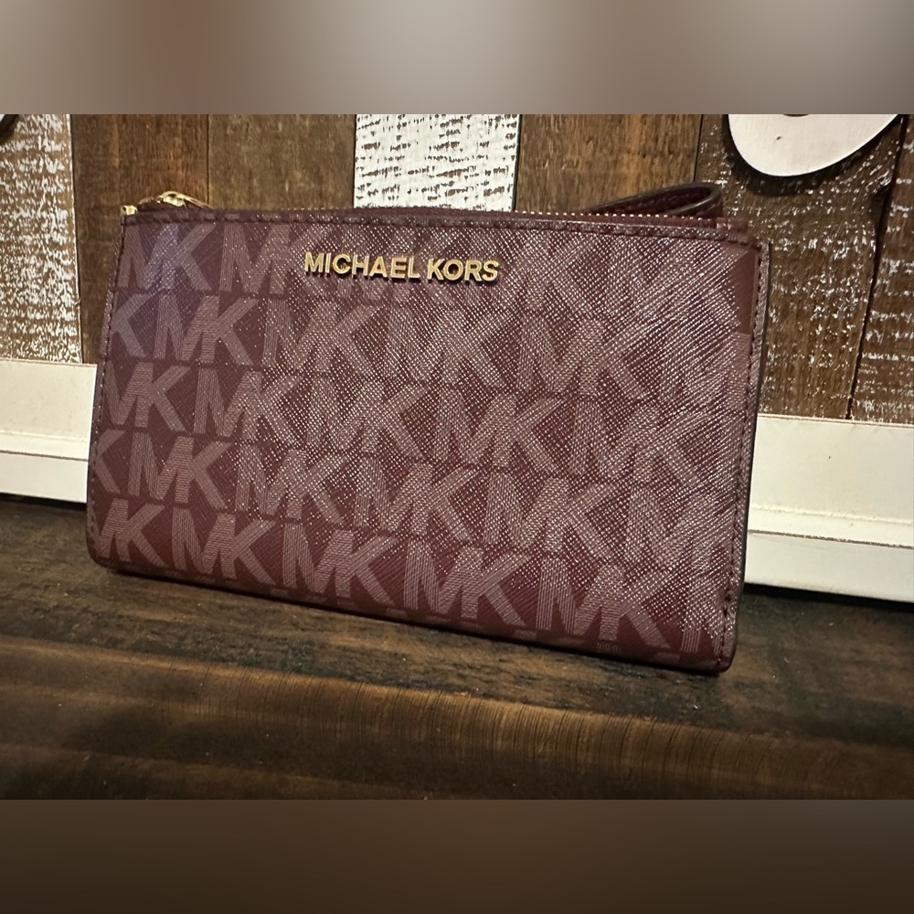 Michael Kors Monogram Burgundy Wallet